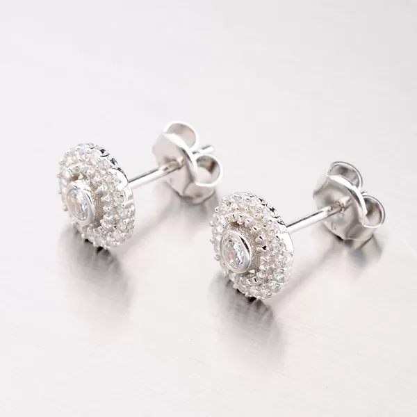 Náušnice kôstky so zirkónmi GLM12-055