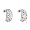 Strieborné náušnice visiace s kryštálmi Swarovski ab efekt polkruh 31164.2