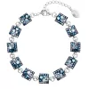 Strieborný náramok so Swarovski kryštálmi modrý 33047.3 blue style