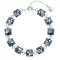 Strieborný náramok so Swarovski kryštálmi modrý 33047.3 blue style