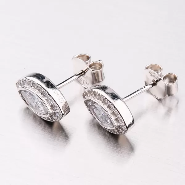 Náušnice kôstky so zirkónmi SETST-12200