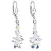 Strieborné náušnice visiace s kryštálmi Swarovski AB efekt strapec 31245.2