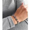 Strieborný náramok so Swarovski kryštálmi mix farieb 33047.4 galaxy