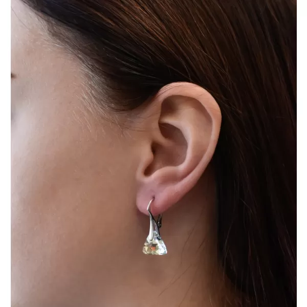 Súprava šperkov s kryštálmi Swarovski náušnice a prívesok ab efekt trojuholník 39174.2