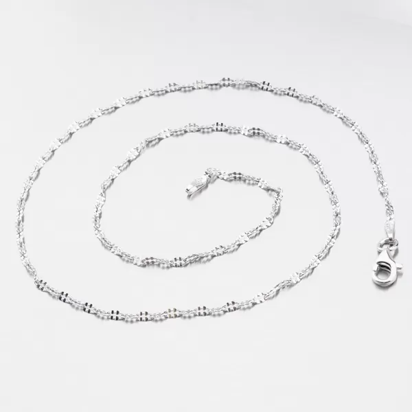 Strieborná retiazka s lesklými facetami CHRS-DAISY-030