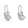 Strieborné detské náušnice visiace so zirkónom biela kvietka 11175.1