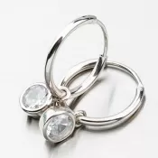 Strieborné kruhy so zirkónmi UCST-122070C