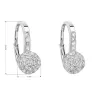 Strieborné náušnice visiace so zirkónom v bielej farbe 11203.1