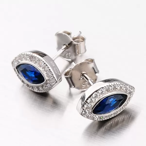 Náušnice kôstky striebro 925 so zirkónmi SETST-12201