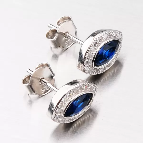 Náušnice kôstky striebro 925 so zirkónmi SETST-12201