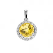 Luxusný prívesok s citrínom a diamantmi GKW47233CIT