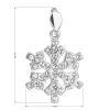 Strieborný prívesok s kryštálmi Swarovski biela vločka 34221.1