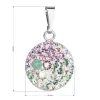 Strieborný prívesok s kryštálmi Swarovski mix farieb okrúhly 34225.3 sakura