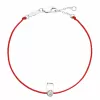 Kabbalah červený náramok proti uhranutiu strieborný okrúhly 13005.3