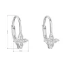 Strieborné náušnice visiace so zirkónom biela hviezdička 11208.1