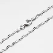 Strieborná retiazka s lesklými facetami CHRS-DAISY-030