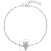 Strieborný náramok so zirkónmi malej sovy 13015.1