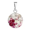 Strieborný prívesok s kryštálmi Swarovski mix farieb 34225.3 sweet love