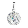 Strieborný prívesok s kryštálmi Swarovski modrý okrúhly 34225.3 light sapphire