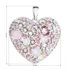 Strieborný prívesok s kryštálmi Swarovski mix farieb srdca 34243.3 magic rose