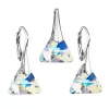 Súprava šperkov s kryštálmi Swarovski náušnice a prívesok ab efekt trojuholník 39174.2