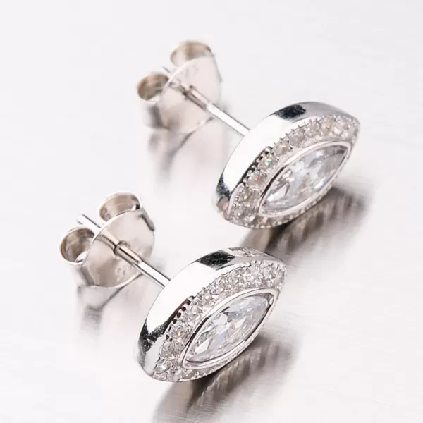 Náušnice kôstky so zirkónmi SETST-12200