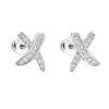 Strieborné náušnice pecka so zirkónom v bielej farbe 11082.1