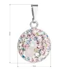 Strieborný prívesok s kryštálmi Swarovski mix farieb okrúhly 34225.3 magic rose