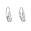 Strieborné náušnice visiace so zirkónom v bielej farbe 11179.1