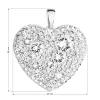 Strieborný prívesok s kryštálmi Swarovski biele srdce 34243.1