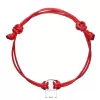 Kabbalah náramok proti uhranutiu strieborný štvorček 13003.3 červený