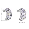 Strieborné náušnice visiace s kryštálmi Swarovski fialový polkruh 31164.3