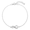 Strieborný náramok so zirkónmi nekonečno 13009.1