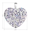 Strieborný prívesok s kryštálmi Swarovski mix farieb srdca 34243.3 violet