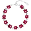 Strieborný náramok so Swarovski kryštálmi červený 33047.3 cherry