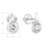 Strieborné napichovacie náušnice so zirkónom v bielej farbe 11256.1