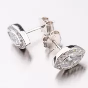 Náušnice kôstky so zirkónmi SETST-12200