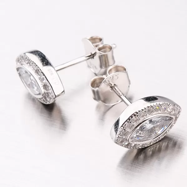 Náušnice kôstky so zirkónmi SETST-12200