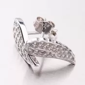 Náušnice kôstky so zirkónmi SET-12264