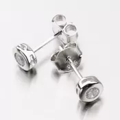 Náušnice kôstky so zirkónmi UPST-121559