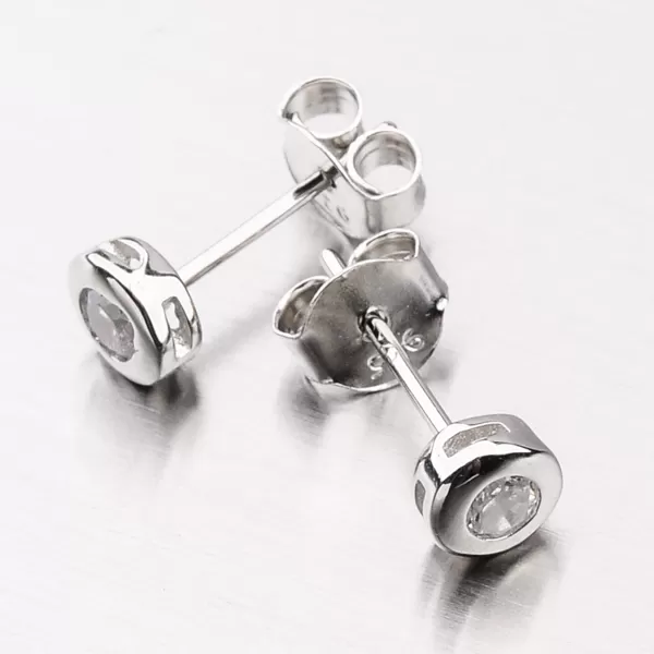 Náušnice kôstky so zirkónmi UPST-121559