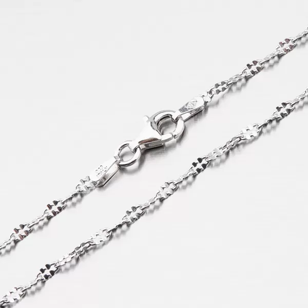 Strieborný náramok s lesklými facetami CHRS-DAISY-030