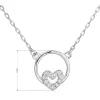 Strieborný náhrdelník so zirkónom biele srdce 12021.1
