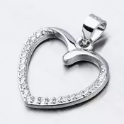 Strieborný prívesok srdca HST-13205