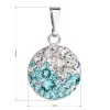 Strieborný prívesok s kryštálmi Swarovski modrý okrúhly 34225.3 light turquoise