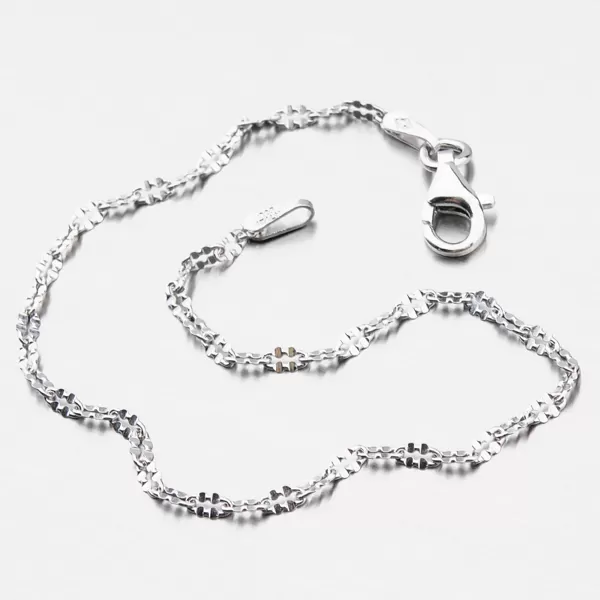 Strieborná retiazka s lesklými facetami CHRS-DAISY-030