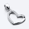Strieborný prívesok srdca HST-13203