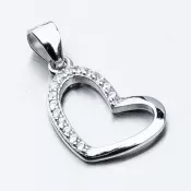 Strieborný prívesok srdca HST-13203