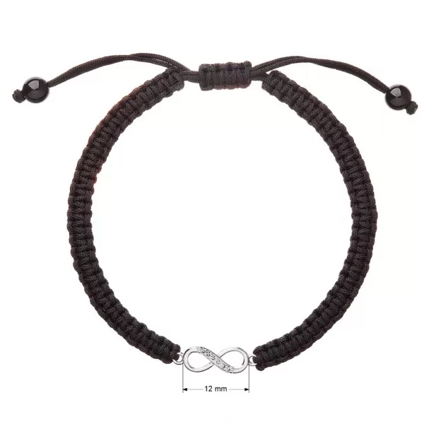 Kabbalah náramok proti uhranutiu strieborné nekonečno 13002.3 červený