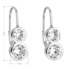 Strieborné náušnice visiace so zirkónom v bielej farbe 11170.1